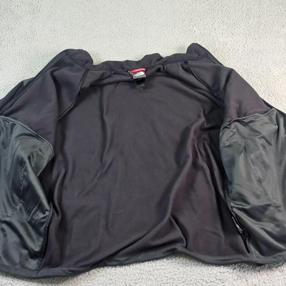 The North Face Jacket Mens XL Black Polartec Fleece Full Zip Windbreaker Pockets